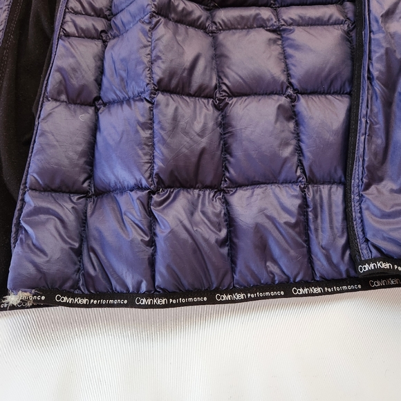 Womens Calvin Klein Performance Premium Down Puffer Vest Small Blue/Purple - Picture 7 of 15